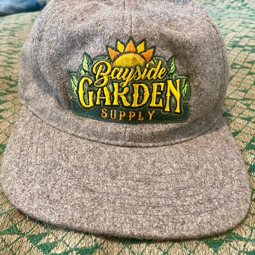 Wool hat with leather adjustable strap. Great quality.